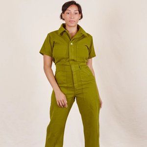 Big Bud Press short sleeve jumpsuit - Olive Green size small